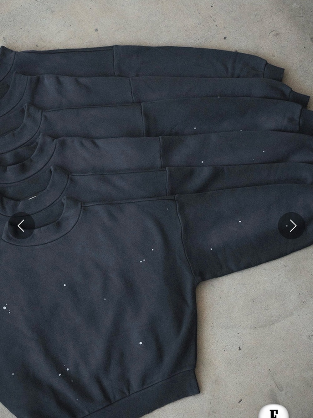 Elwood Crewneck Sweatshirt with Subtle Paint-Splatter Detail